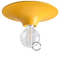 aplique o plafón amarillo redondo - Ø 26 cm