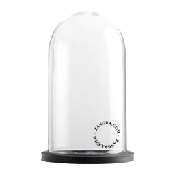 lampskärm av transparent glas