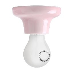 lampa porcelanowa różowa