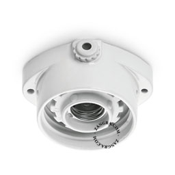 vandafvisende lampe i hvidt porcelæn - Ø 8,3 cm