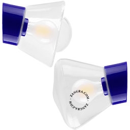 niebieska porcelanowa lampa ścienna David - Ø 10 cm