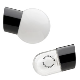 aplique angular en porcelana negra - pantalla de vidrio