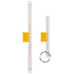 gule væg eller loft lampe S14d - transparent stick pære