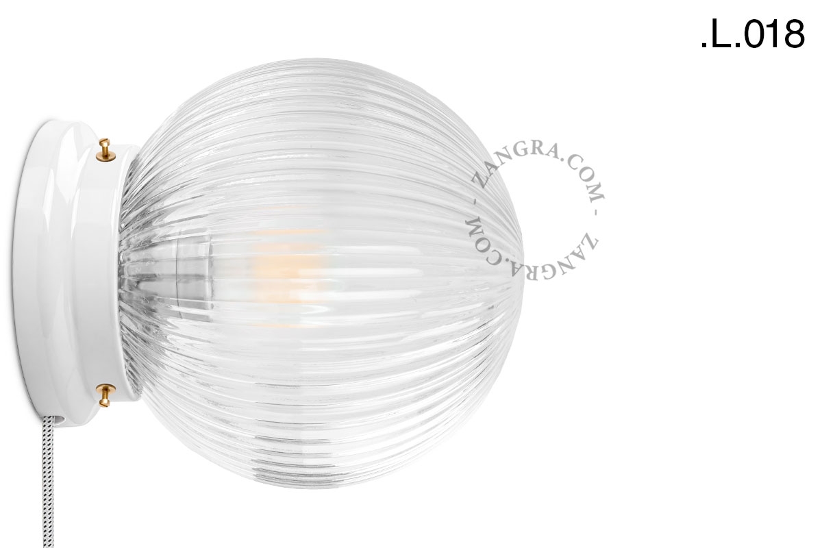 applique ou lampe de table Cédric en porcelaine blanche