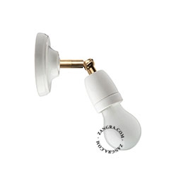 regulowana lampa ścienna Pure Porcelain - biała