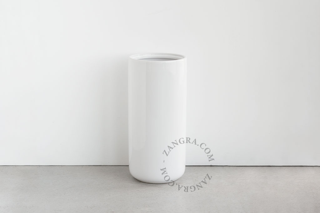 uchwyt na szczotkę toaletową - biała porcelana