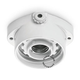 Leuchte aus weißem Porzellan - IP54 - Ø 9,5 cm