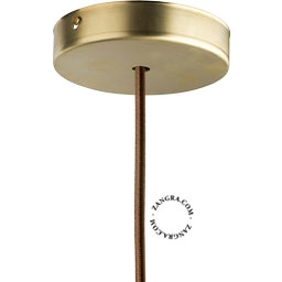 raw brass ceiling rose - gold