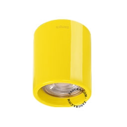 żółty porcelanowy reflektor natynkowy Aglae - Ø 6 cm