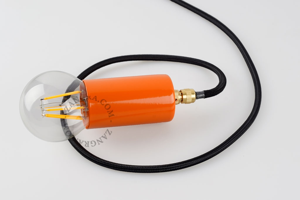 lacquered socket - orange