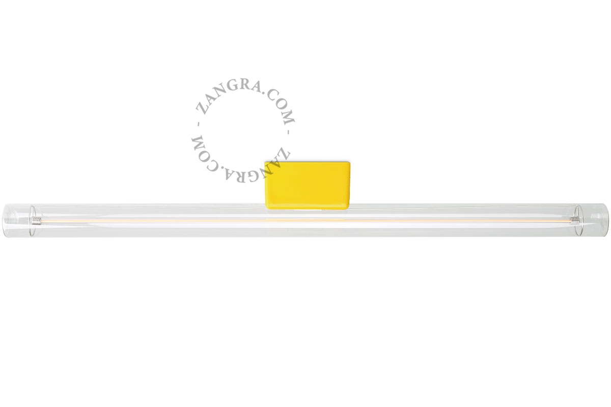 gele porseleinen lamp - 50 cm
