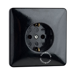 black bakelite socket - type F
