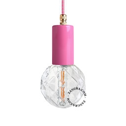 lampada a sospensione rosa