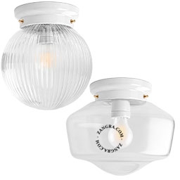 white porcelain Art Deco light Chaella