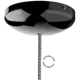 metallic ceiling rose XL - black