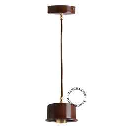 brun pendellampe - Ø 10 cm