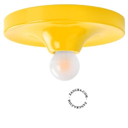 gul Space Age lampa Eli - Ø 26 cm
