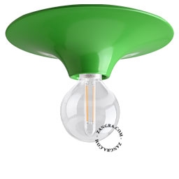 aplique o plafón verde redondo - Ø 26 cm
