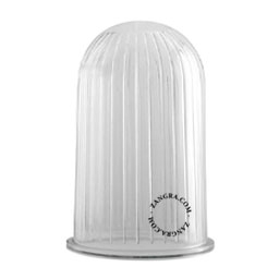 lampskärm i räfflat glas