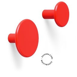 gelakte messing haak - rood