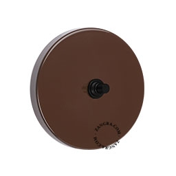 interruptor castanho - botão de pressão preto