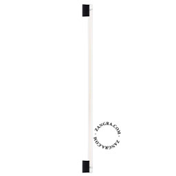 vägg/taklampa S14s i svart porslin – räfflad lysrör – 100cm