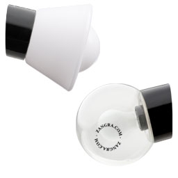 vägglampa i svart porslin för badrum med glasskärm – Ø 10cm - IP54