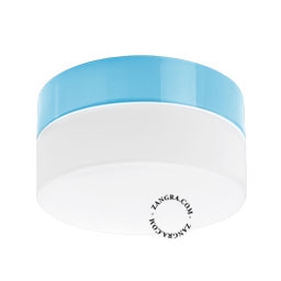 jasnoniebieska porcelanowa lampa , Dana - Ø 18 cm - IP54