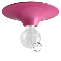 aplique o plafón rosa redondo - Ø 26 cm