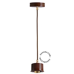 lampada a sospensione marrone - Ø 8,5 cm