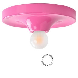 rosa Space Age lampa Eli - Ø 26 cm
