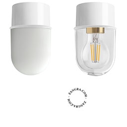 witte wand- of plafondlamp - Ø 8 cm