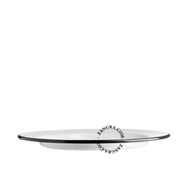 biały talerz emaliowany - Ø 24cm