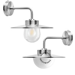 silver-coloured wall light Eduardo - IP54