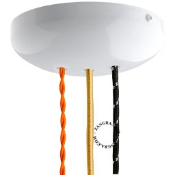 metallic ceiling rose XL (3 cables) - white