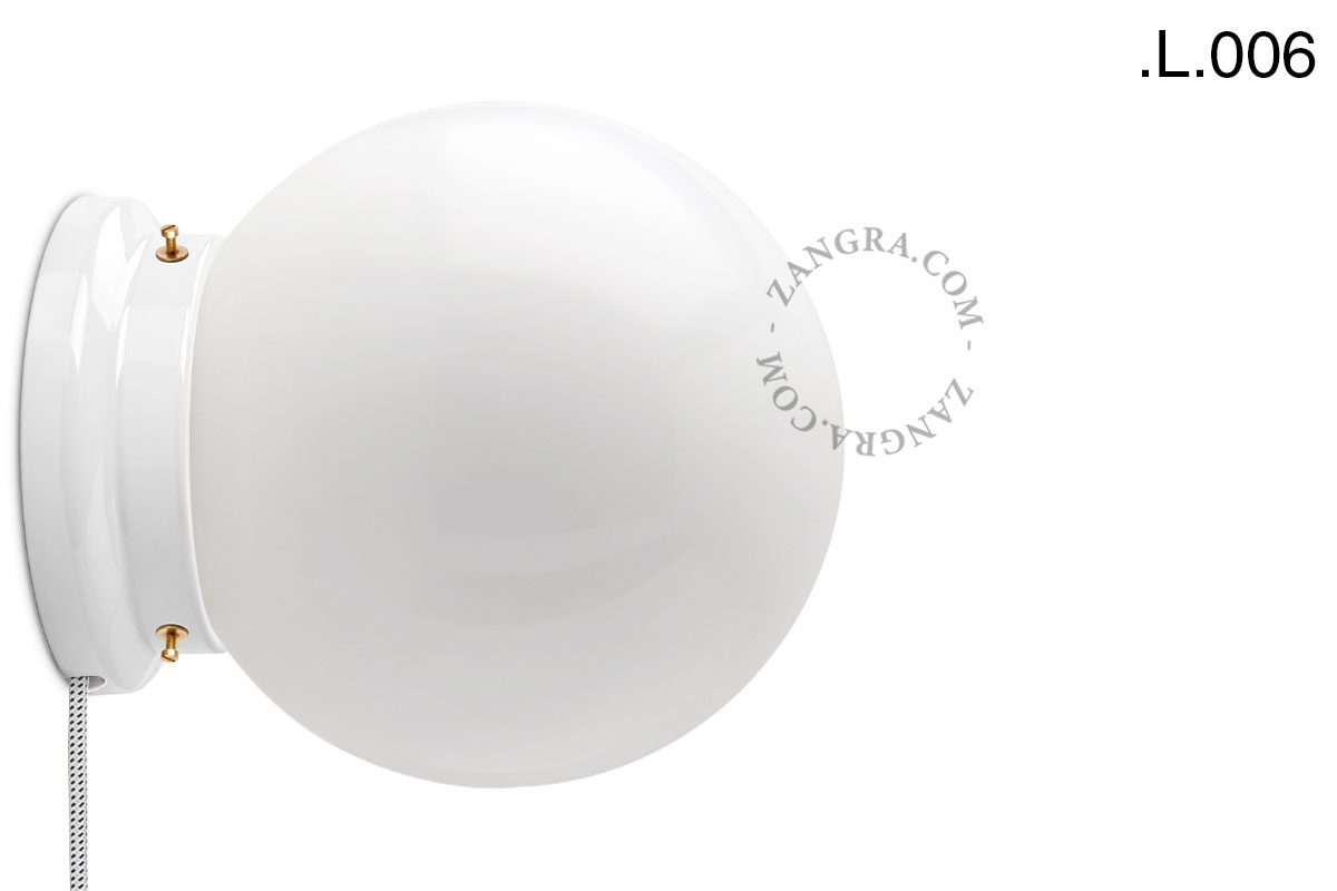 applique ou lampe de table Cédric en porcelaine blanche