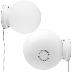 applique ou lampe de table Cédric en porcelaine blanche