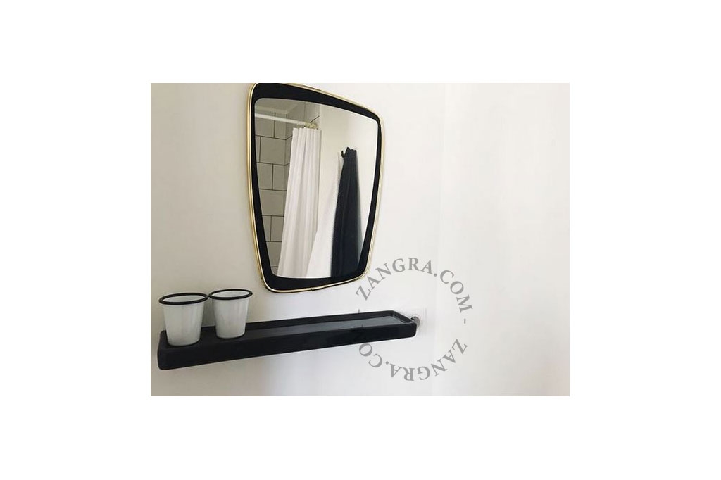 porcelain beauty shelf - black