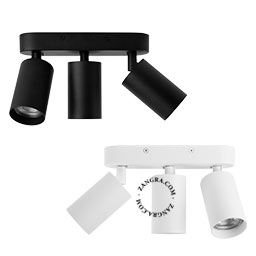 surface-mounted triple LED spotlight Canelle