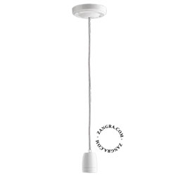 biała porcelanowa lampa wisząca, Alexis