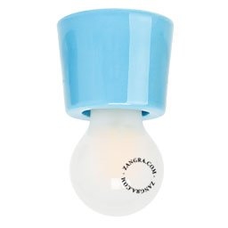 lampe Annie en porcelaine bleu clair