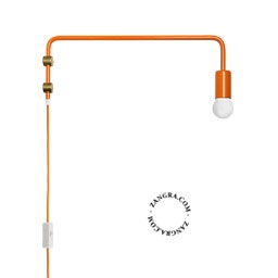 Wandleuchte mit Schwenkarm - orange