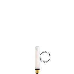 E27 non-dimmable filament LED light bulb - 2200K - 3W - 18cm - ribbed glass