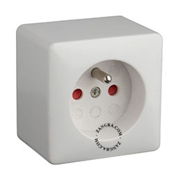 surface mount white bakelite socket - type E