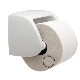suporte de papel higiénico em porcelana branca