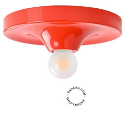 röd Space Age lampa Eli - Ø 26 cm