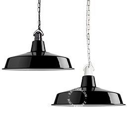 sort metal pendellampe - Ø 40 cm