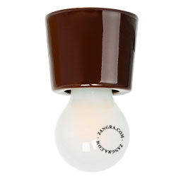 lampe Annie en porcelaine marron