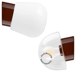 brązowa porcelanowa lampa ścienna David - Ø 10 cm
