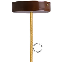 lacquered ceiling rose - brown